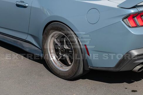 Replacement for 2024-Present Ford Mustang S650 Models | Performance XL Extended Package ABS Plastic Rear Fender Mud Flaps Splash Rock Guard Pair (Painted Matte Black) in Saudi Arabia
