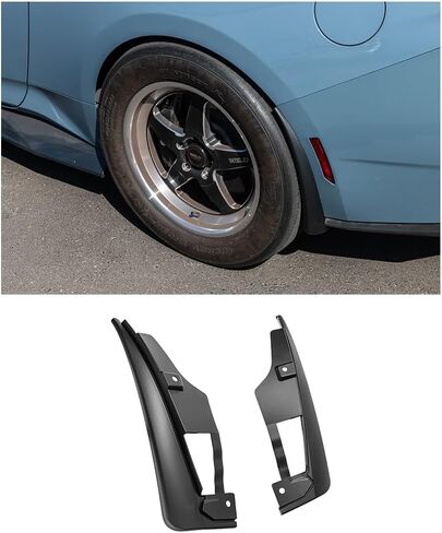 Replacement for 2024-Present Ford Mustang S650 Models | Performance XL Extended Package ABS Plastic Rear Fender Mud Flaps Splash Rock Guard Pair (Painted Matte Black) in Saudi Arabia