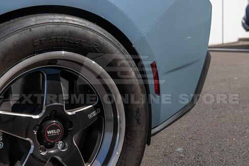 Replacement for 2024-Present Ford Mustang S650 Models | Performance XL Extended Package ABS Plastic Rear Fender Mud Flaps Splash Rock Guard Pair (Painted Matte Black) in Saudi Arabia