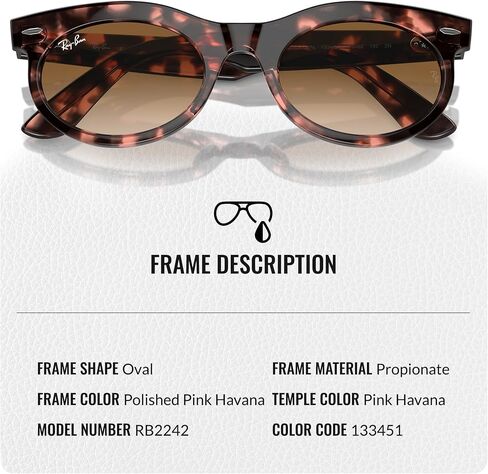 نظارات شمسية راي بان RB2242 WAYFARER بيضاوية الشكل للرجال والنساء مع مجموعة نظارات RAYBAN الرسمية in Kuwait