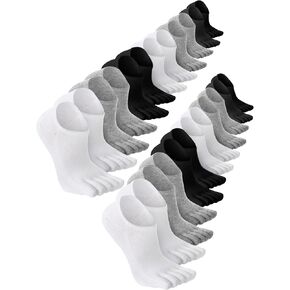 Bencailor 12 Pairs Women Toe Socks Cotton No Show Low Cut Socks with Toes for Women Men 5-8 in Saudi Arabia