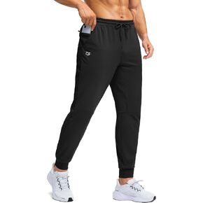 G Gradual Men's Fleece Lined Athletic Pants with Zipper Pocket Winter Warm Joggers Water Resistant Running Sweatpants for Men in Kuwait
