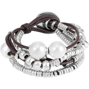 سوار Uno de 50 ORION من الجلد المطلي بالفضة الاسترليني، مصنوع يدويًا في إسبانيا in Kuwait