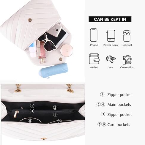 Crossbody Bags for Women, Commuter Soft Handbags and purses for Office, Trendy Shoulder bags with Flap in Saudi Arabia