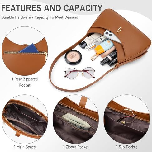 APHISON Shoulder Bag for Women Trendy, Vegan Leather Hobo Purses and Handbags with Adjustable Strap in Kuwait