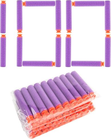 عبوة إعادة تعبئة رصاصات إسفنجية مكونة من 100 قطعة من WALWAL - متوافقة مع سلسلة N-Strike وModulus وAccuStrike Elite - ذخيرة إسفنجية آمنة للأطفال والمراهقين والبالغين (أزرق فاتح) in Saudi Arabia