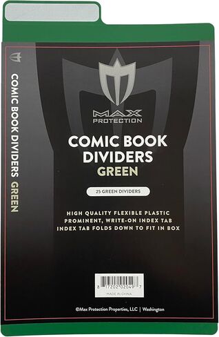 Max Protection 25ct Comic Book Dividers with Innovative Flex Fold Tabs, Blue in Kuwait