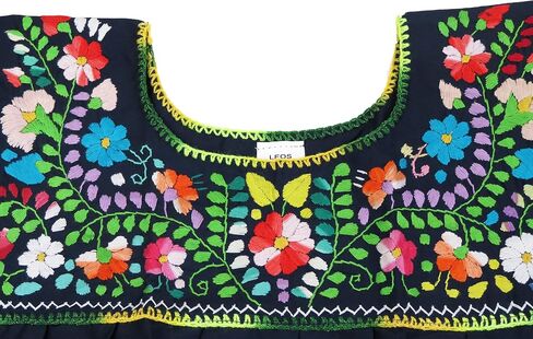 Artesanias FR Leos Mexican Imports Mexican Puebla Blouse in Kuwait