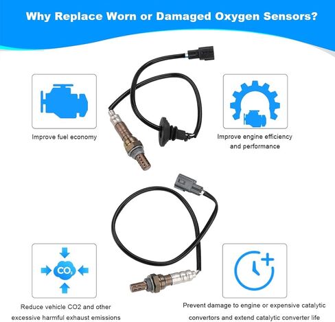 JDMON 2PCS Oxygen O2 Sensor Upstream Downstream Replacement for 2004-2006 Scion XA, XB, XD I4 1.5L, Toyota Camry 3.0L, Matrix, Prius, Yaris Compatible with 250-24298, 250-24489 in Saudi Arabia