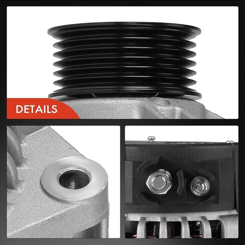 A-Premium Alternator Compatible with Mercedes-Benz R170 Series SLK230 1998-2004 2.3L, 12V 90A 6-Groove Pulley Clockwise, Replace# 0101549802, 0123320058 in Saudi Arabia