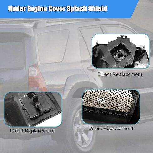 XQSMWF Black Engine Under Splash Shield Cover Compatible with Toyota 4Runner Lexus GX470 2003-2009 for Toyota FJ Cruiser 2007 2008 2009 51405-35101, 5140535101 Under Engine Cover Splash Shield in Saudi Arabia