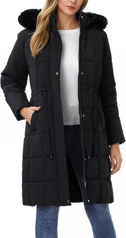 GOLDLADIES Women's Winter Coat Long Waterproof Parka - Warm Snow Winter Jacket for Women, Cold Weather Outerwear in Kuwait