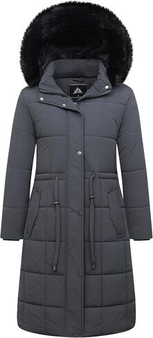 GOLDLADIES Women's Winter Coat Long Waterproof Parka - Warm Snow Winter Jacket for Women, Cold Weather Outerwear in Saudi Arabia