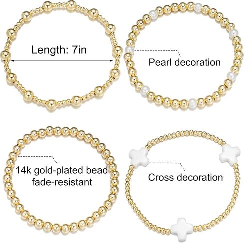 Chunky Gold Bracelets for Women Set 14k Plated Gold Bracelet Stack Trendy Dainty Adjustable Waterproof Bangles Jewelry Gifts in Saudi Arabia