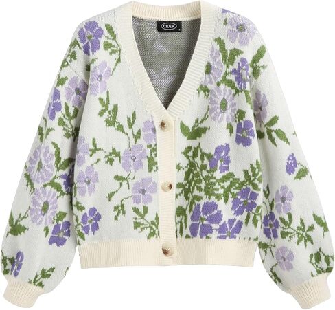 CIDER Tea in The Garden Knit Cardigan: Multicolor, M in Saudi Arabia