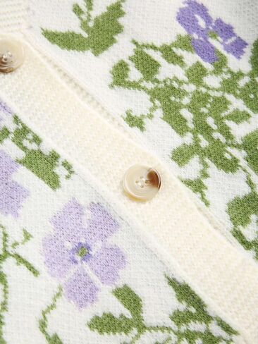 CIDER Tea in The Garden Knit Cardigan: Multicolor, M in Saudi Arabia