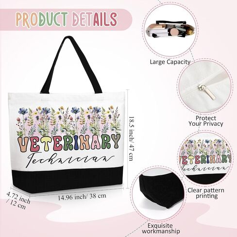 Kacctyen 3 Pcs Social Worker Gifts Fine Canvas Tote Bag Mental Healthy Makeup Cosmetic Bag Psychology Appreciation Keychains OT Gifts for Women Therapists Birthday in Kuwait