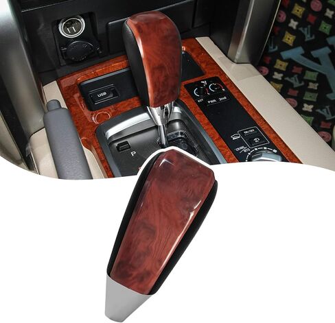 Black Leather Walnut Wood Gear Shift Knob Shifter Compatible with Toyota Land Cruiser 4Runner Sequoia Tundra Tacoma Highlander RAV4 Lexus RX330 RX350 RX400h LX470 LS400 LS430 in Saudi Arabia
