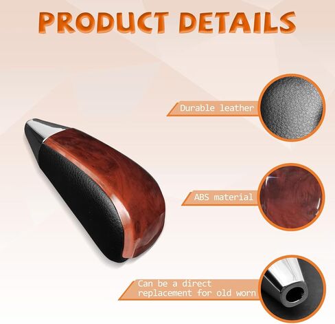 Black Leather Walnut Wood Gear Shift Knob Shifter Compatible with Toyota Land Cruiser 4Runner Sequoia Tundra Tacoma Highlander RAV4 Lexus RX330 RX350 RX400h LX470 LS400 LS430 in Saudi Arabia