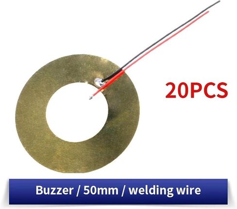20PCS Piezoelectric Ceramic Wafer Plate Dia 35MM 50MM Piezo Buzzer Copper Sheet with Copper Wire, for Speaker(Wire-buzzer-50mm) in Saudi Arabia