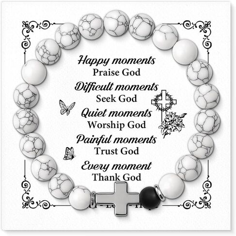 Christian Gifts Religious Bracelet for Her, Cross Bracelet Inspirational Gifts for Daughter Sister Friends Birthday Christmas Communion in Saudi Arabia