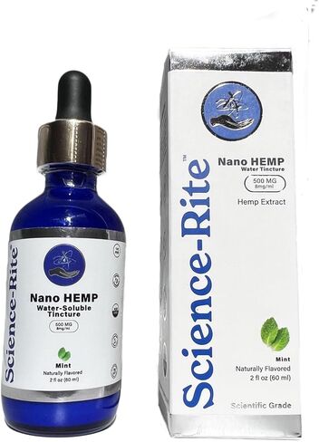 قنب نانو قابل للذوبان في الماء - قطرات فائقة السرعة للحصول على أقصى النتائج - درجة علمية، أسرع 3 مرات، امتصاص 9 مرات، مستخلص على البارد - نكهة النعناع. (500 ملغ) in Kuwait