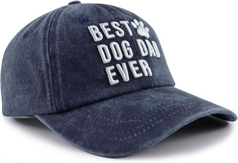 Best Dog Dad Ever Hats for Men, Funny Adjustable Cotton 3D Embroidered Dog Father Baseball Cap in Saudi Arabia