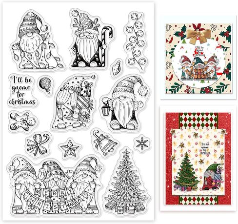 GLOBLELAND Christmas Snowman Clear Silicone Stamps for DIY Card Making Penguin Silicone Transparent Stamp Seal Snowflake Decorative Clear Stamps for Scrapbooking Photo Album Journal Decoration in Saudi Arabia