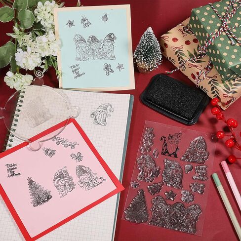 GLOBLELAND Christmas Snowman Clear Silicone Stamps for DIY Card Making Penguin Silicone Transparent Stamp Seal Snowflake Decorative Clear Stamps for Scrapbooking Photo Album Journal Decoration in Saudi Arabia