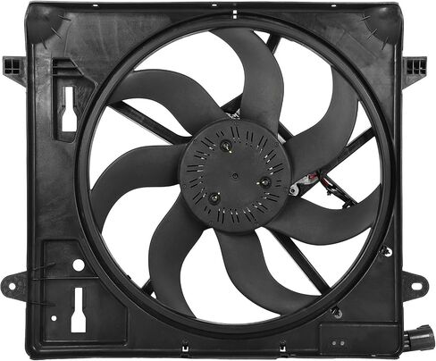Black Radiator Cooling Fan for Jeep for Wrangler 2012-2017 Electric Cooling Fan Replace 624080 6010277 76366 621-601 in Saudi Arabia