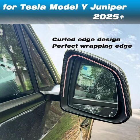 لـ Tesla Model 3 غطاء حماية مرآة الرؤية الخلفية، غطاء مرآة جانبية ملحقات خارجية مناسبة لـ Tesla Model 3 2017-2024 (نموذج 3-نمط ألياف الكربون غير اللامعة) in Kuwait