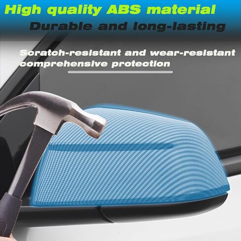 لـ Tesla Model 3 غطاء حماية مرآة الرؤية الخلفية، غطاء مرآة جانبية ملحقات خارجية مناسبة لـ Tesla Model 3 2017-2024 (نموذج 3-نمط ألياف الكربون غير اللامعة) in Kuwait