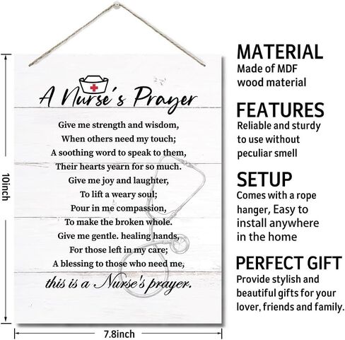 Serenity Prayer Inspirational Quote Wall Art Decor Sign, God Grant Me The Serenity, Hanging Printed Wall Plaque Wood Signs, Christian Scripture Decor for Living Room Bedroom Home Decor 10X7.8inch in Kuwait