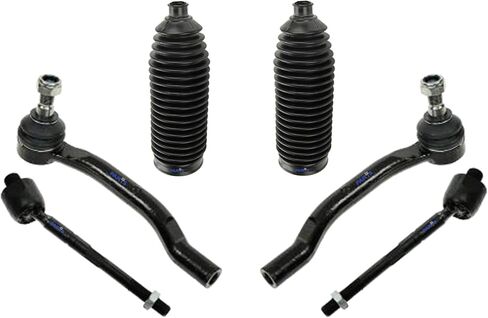 6 Pc Front Steering Outer & Inner Tie Rod Ends Rack & Pinion Bellow Boots in Saudi Arabia
