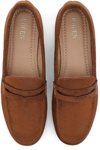 حذاء UBFEN النسائي Penny Loafers مريح وخفيف الوزن للمشي سهل الارتداء للعمل والترفيه in Kuwait