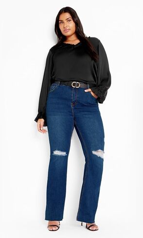 City Chic Women's Plus Size Jean - Asha Letitia in Saudi Arabia