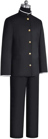 Anime Costume Cosplay Black School Uniform Outfits with Glasses Halloween in Saudi Arabia