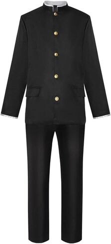 Anime Costume Cosplay Black School Uniform Outfits with Glasses Halloween in Saudi Arabia