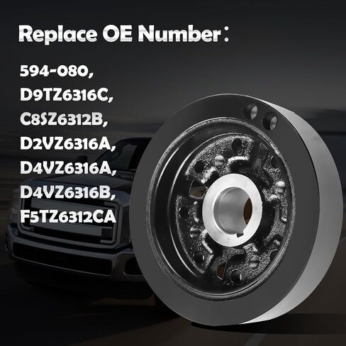 594-236 Engine Harmonic Balancer Pulley - SOHC V6 4.0L - Compatible with Ford Mustang 05-10, Mountaineer & Explorer 03-10, Ranger 01-11, E-350 Super Duty 2001, Explorer Sport Trac, for# 2L2Z6B321AA in Saudi Arabia