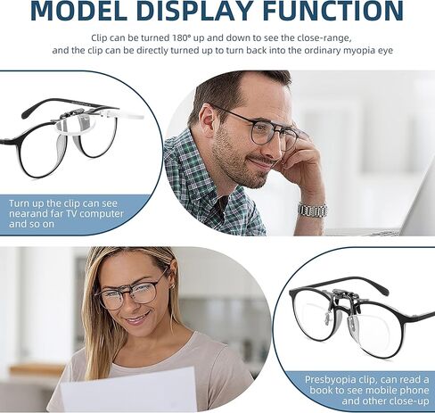 نظارات قراءة قابلة للطي للجنسين - عدسات مكبرة بدون إطار مع حجب الضوء الأزرق in Kuwait