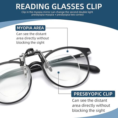نظارات قراءة قابلة للطي للجنسين - عدسات مكبرة بدون إطار مع حجب الضوء الأزرق in Kuwait