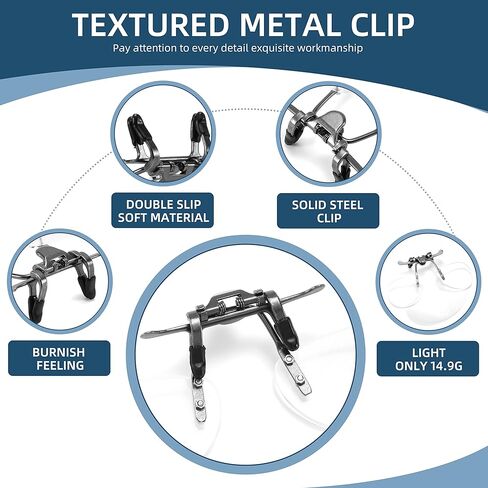 نظارات قراءة قابلة للطي للجنسين - عدسات مكبرة بدون إطار مع حجب الضوء الأزرق in Kuwait