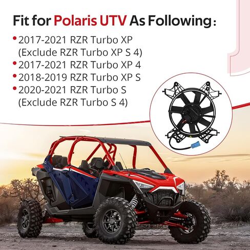 JAVIK Brushless Fan Assembly for Polaris RZR Turbo XP RZR Turbo XP 4 RZR Turbo XP S RZR Turbo S 2017-2021 O.E.M# 2414657 2413548 in Saudi Arabia
