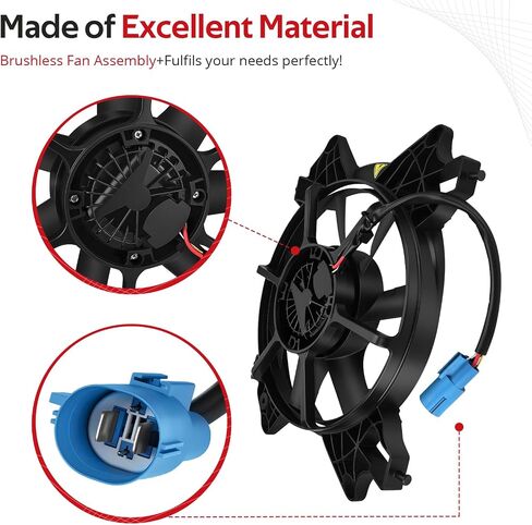 JAVIK Brushless Fan Assembly for Polaris RZR Turbo XP RZR Turbo XP 4 RZR Turbo XP S RZR Turbo S 2017-2021 O.E.M# 2414657 2413548 in Saudi Arabia