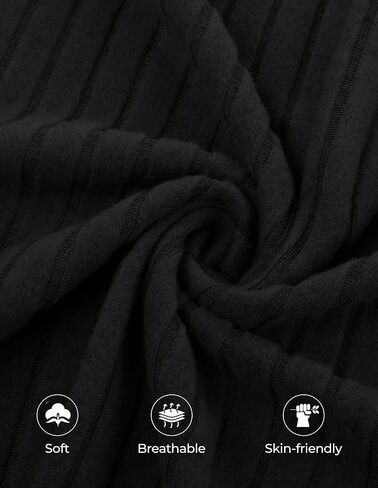 GRACE KARIN Casual Long Sleeve Dress 2025 A Line, Fall Sweater Dresses Ribbed, Crew Neck Midi Dress with Pocket in Kuwait