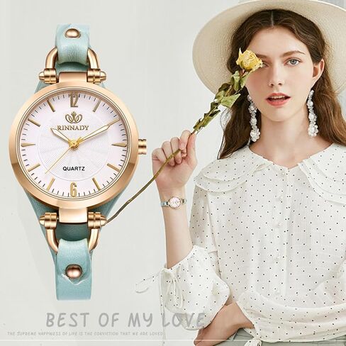 Avaner Women's Leather Quartz Watches: Slim Strap Small Face Ladies Elegant Dress Wrist Watches in Saudi Arabia