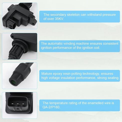 حزمة ملفات الإشعال JDMON 6 قطع وقابس شرارة متوافقة مع Infiniti I30 1996-1999، Nissan Maxima 1995-1999 3.0L V6 لاستبدال UF138 7090 2244831416 2244831U05 2244831U06 2244831U15 2244831U16 in Saudi Arabia