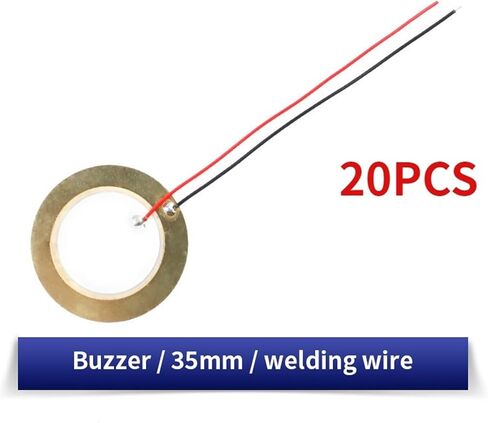 20PCS Piezoelectric Ceramic Wafer Plate Dia 35MM 50MM Piezo Buzzer Copper Sheet with Copper Wire, for Speaker(Wire-buzzer-50mm) in Saudi Arabia