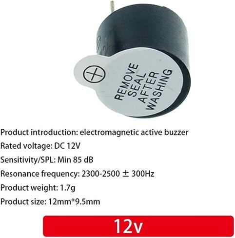 10PCS Active Buzzer 3V/5V/12V/16R TMB12A03 TMB12A05 TMB12A12 Magnetic Long Continous Beep Tone 12095 12 * 9.5mm Mini Speaker(Active Buzzer 3V) in Saudi Arabia
