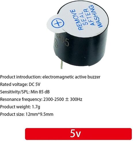 10PCS Active Buzzer 3V/5V/12V/16R TMB12A03 TMB12A05 TMB12A12 Magnetic Long Continous Beep Tone 12095 12 * 9.5mm Mini Speaker(Active Buzzer 3V) in Saudi Arabia